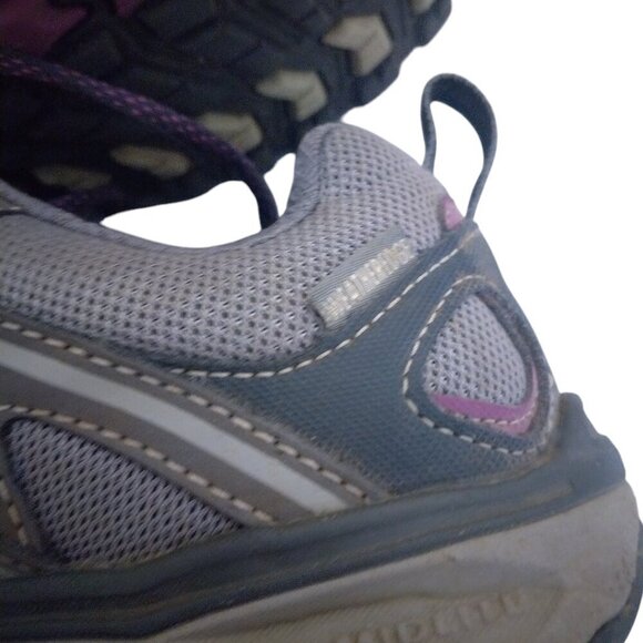 EDDIE BAUER WOMEN'S 8.5 VIBRAM HIKING TRAIL GRAY SHOES LACE UP OUTDOORS - Picture 7 of 9